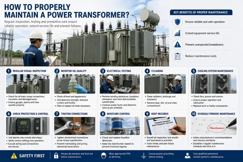 Nola mantendu potentzia-transformadore bat?