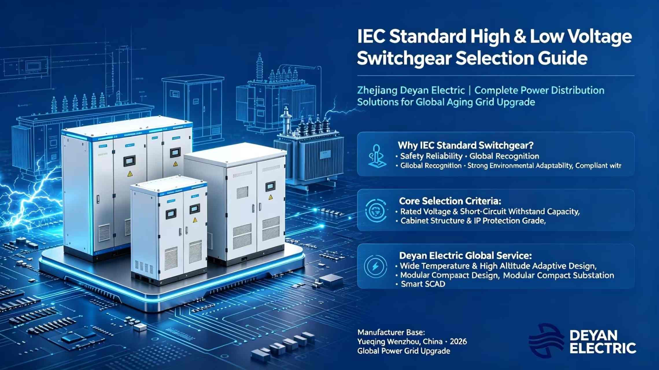 IEC estandarra tentsio handiko eta baxuko kommutagailuak aukeratzeko gida: Zhejiang Deyan Electric - Sare zaharkitzeko sarearen berritze-soluzio osoa mundu osoan